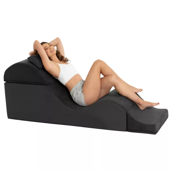 Liberator Aria Flip Chaise - modułowa sofa tantra - 3‑częściowa (czarna)