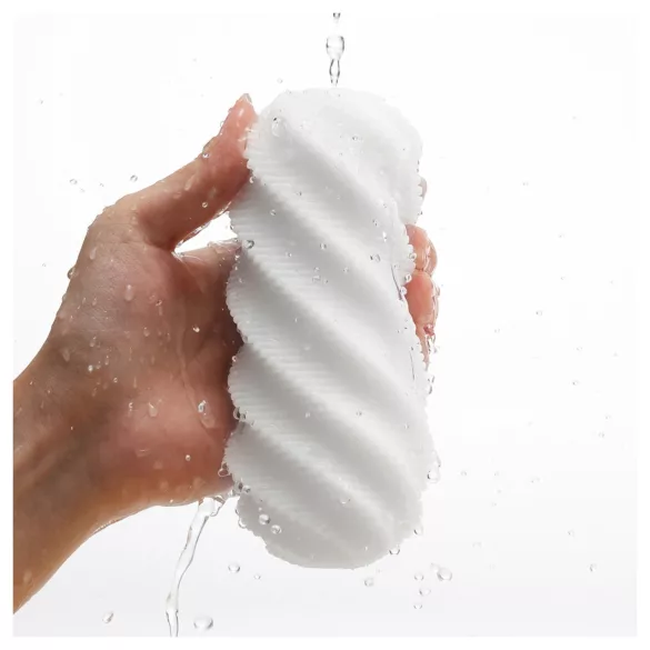 TENGA 3Dx Spiral - masturbator z spiralnym wzorem (biały)