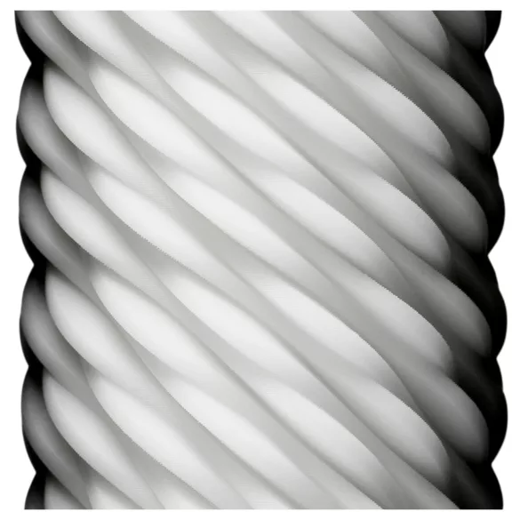 TENGA 3Dx Flow - masturbator z falistym wzorem (biały)