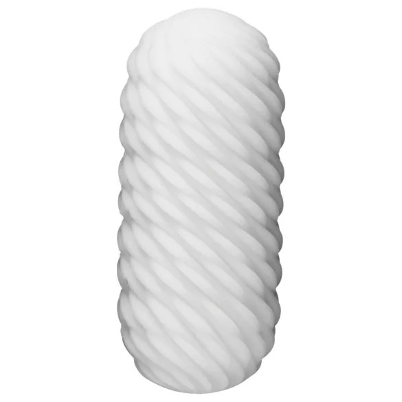 TENGA 3Dx Flow - masturbator z falistym wzorem (biały)