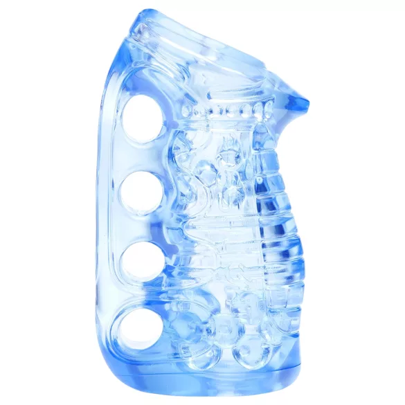Fleshlight Fleshskins Grip Blue Ice - masturbator otwarty z dwóch stron (niebieski)