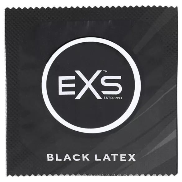 EXS Black - prezerwatywy lateksowe - czarne - 12 sztuk