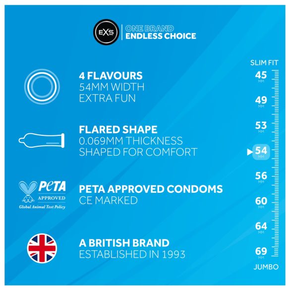 EXS - prezerwatywy - mix smaków - 12 sztuk