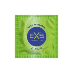   EXS Glow - wegańska prezerwatywa świecąca w ciemności (3 sztuki)