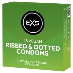   EXS Ribbed & Dotted - prążkowane, kropkowane prezerwatywy (48 szt.)