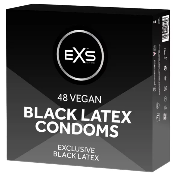EXS Black - czarne prezerwatywy (48 szt.)