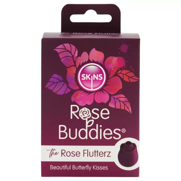 Skins Rose Flutterz - wibrujący łechtaczkowy stymulator akumulatorowy (fioletowy)
