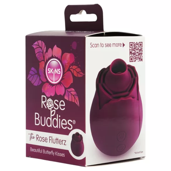 Skins Rose Flutterz - wibrujący łechtaczkowy stymulator akumulatorowy (fioletowy)