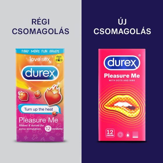 Durex Emoji PleasureMe - prezerwatywa w prążki (12 sztuk)