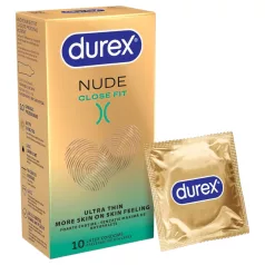 Durex Nude Close Fit - cienkie prezerwatywy (10 szt.)
