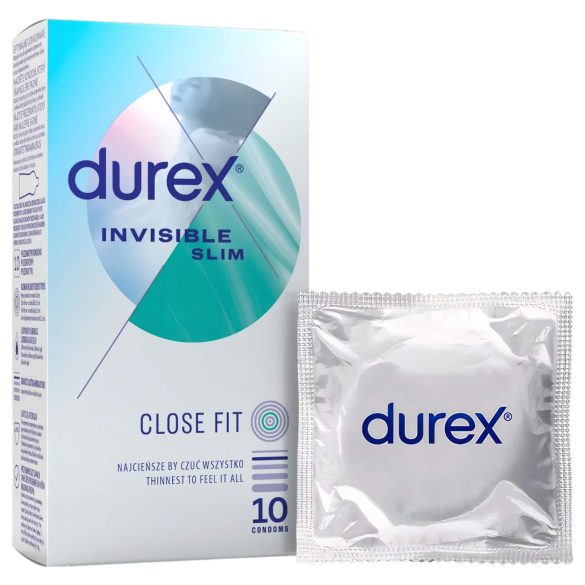 Durex Invisible Slim - ultracienkie prezerwatywy (10 szt.)