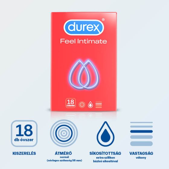 Durex Feel Intimate - prezerwatywa cienkościenna (18 sztuk)