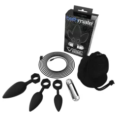   Bathmate Anal Training Plugs Vibe - wibrujący zestaw analnych plugów (czarny)