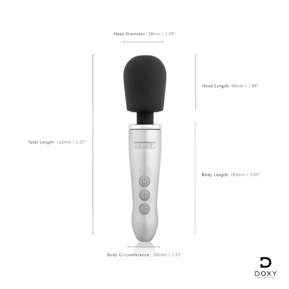 Doxy Go - masażer wibracyjny - srebrny