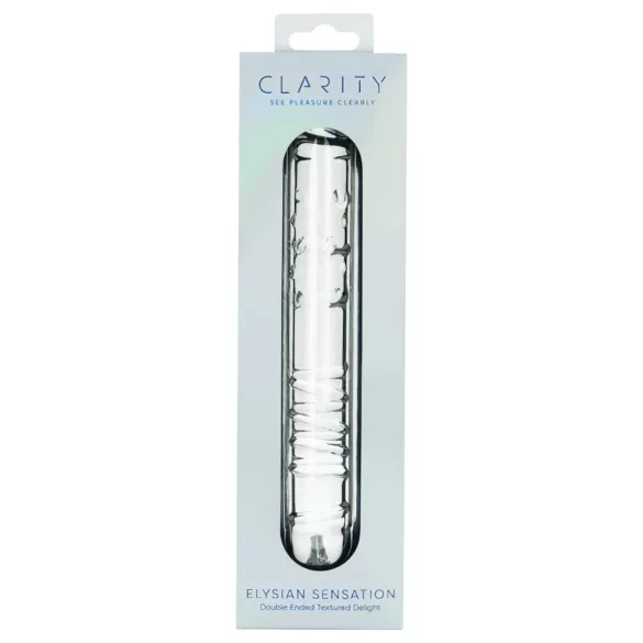 Clarity - dildo dwustronne szklane - przezroczyste