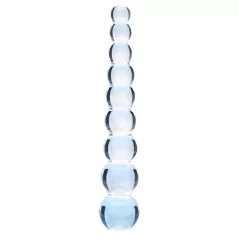   Clarity Elysian Pearls - szklane dildo z perełkami (przezroczyste)