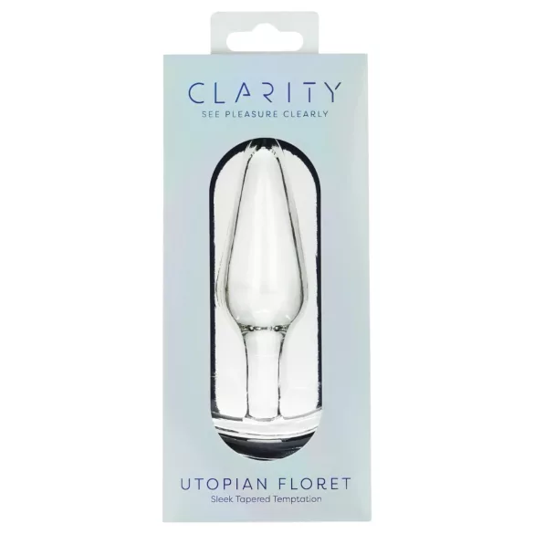 Clarity Utopian Floret - szklany korek analny (przezroczysty)