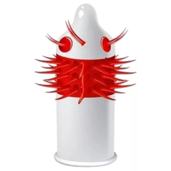 Egzo Ugly Coyote - prezerwatywa z długimi kolcami - 1 sztuka