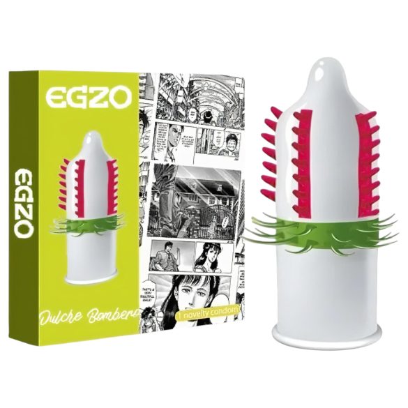 Egzo Dulche Bombero - prezerwatywa z wypustkami - stymulująca - 1 sztuka