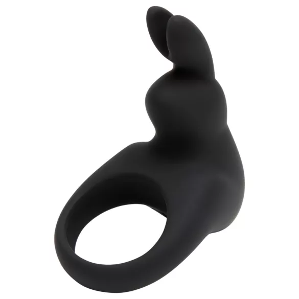 Happyrabbit - pierścień na penisa wibrujący akumulatorowy - czarny