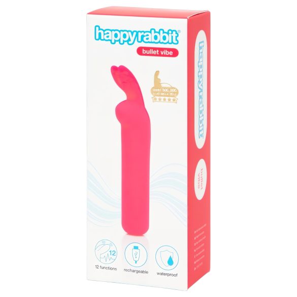 Happyrabbit Bullet - akumulatorowy króliczy wibrator (różowy)