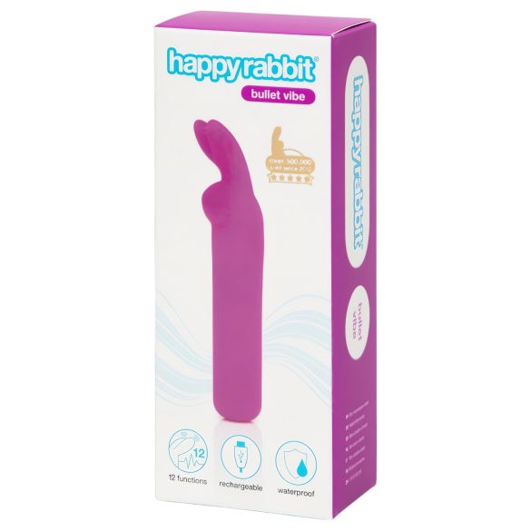 Happyrabbit Bullet - akumulatorowy króliczkowy wibrator (fioletowy)