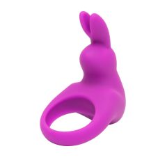   Happyrabbit Cock - ładowany wibrujący pierścień na penisa (fioletowy)