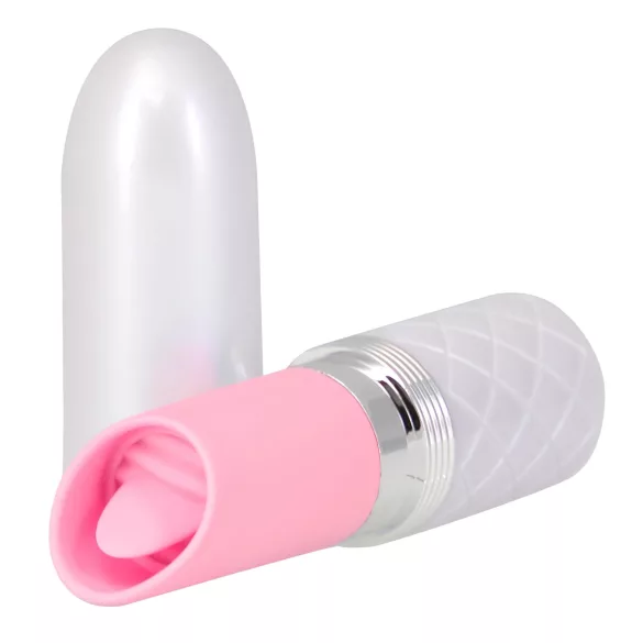 Pillow Talk Lusty - wibrator łechtaczkowy z akumulatorem, z języczkiem (biało-różowy)
