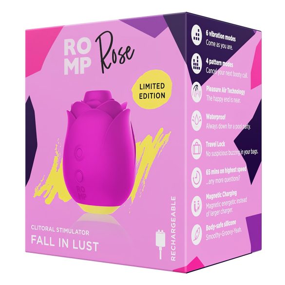 ROMP Rose - wibrująca róża fal powietrza (różowa)