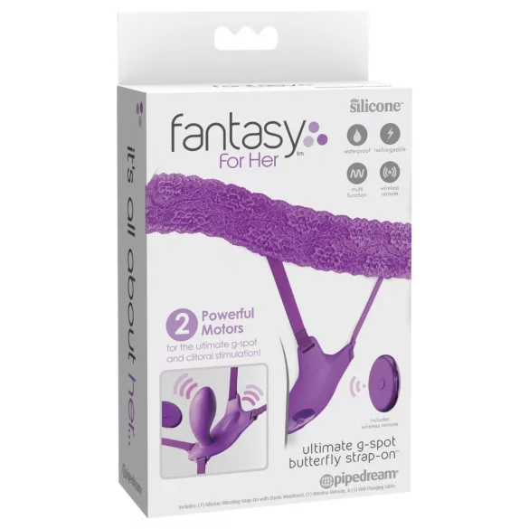 Pipedream Fantasy For Her - noszony, wbudowany wibrator punktu G (fioletowy)