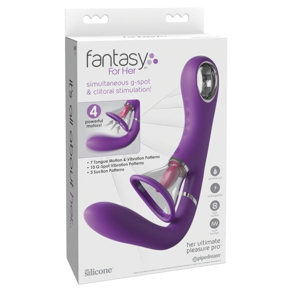Fantasy For Her – 4-silnikowy wibrator G-punktu i łechtaczki (fioletowy)