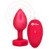 b-vibe serduszko - akumulatorowy, radiowy wibrator analny (czerwony)