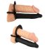 Czarny Aksamit Podwójna Rozkosz - strap-on analny (czarny)