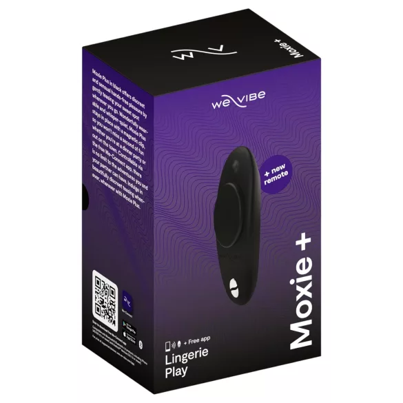 We-Vibe Moxie+ - noszony w majtkach wibrator łechtaczkowy sterowany aplikacją i pilotem (czarny)