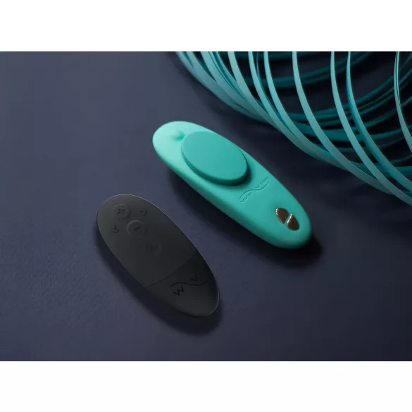 We-Vibe Moxie+ - noszony w majtkach wibrator łechtaczkowy sterowany aplikacją i pilotem (turkusowy)