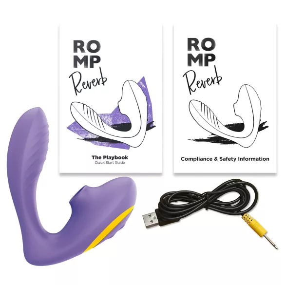 ROMP Reverb - wibrator 2w1 z falami powietrza i do punktu G - fioletowy