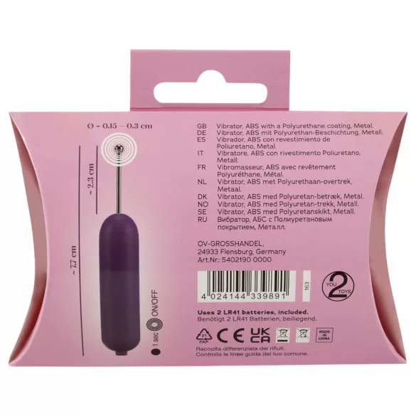 You2Toys - wibrator do łechtaczki - wodoodporny - silikon - fioletowy