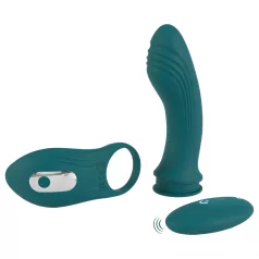   Couples Choice - wibrujący stymulator 3w1 dla par - silikon turkusowy