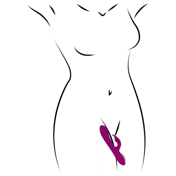 Javida - wibrator rotacyjny z perełkami 3w1 - silikonowy - fioletowy