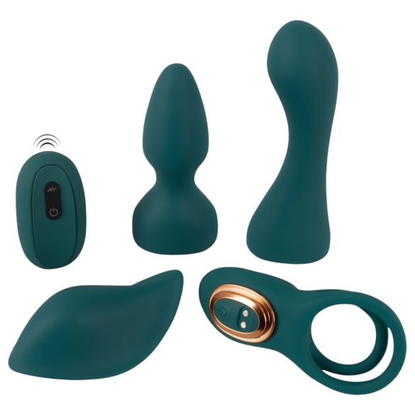 Couples Choice - 4w1 zdalnie sterowany wibrator (turkusowy)