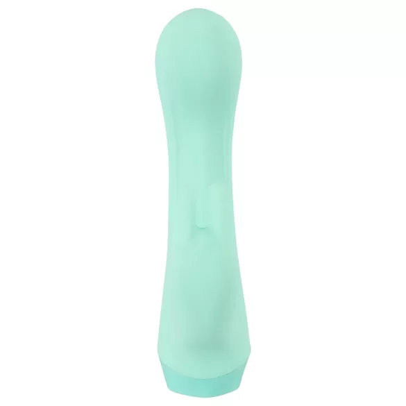 Cuties Mini 4 - akumulatorowy, króliczkowy wibrator z ramieniem na łechtaczkę (zielony)
