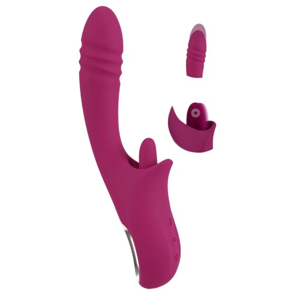 Javida Licking & Thrusting - wibrujący język i pchający wibrator (fioletowy)
