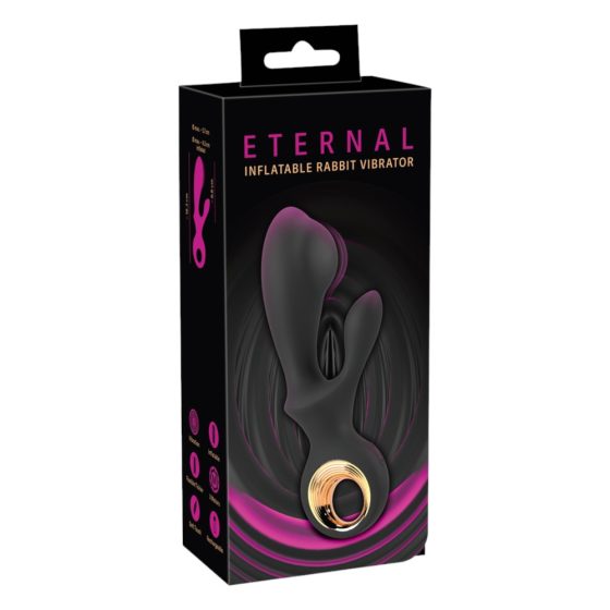 Eternal - nadmuchiwany wibrator z kolczastymi ramionami (czarny)