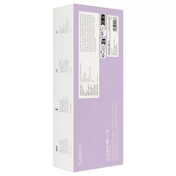 Svakom Amy 2 - wibrator do punktu G ładowany USB wodoodporny fioletowy