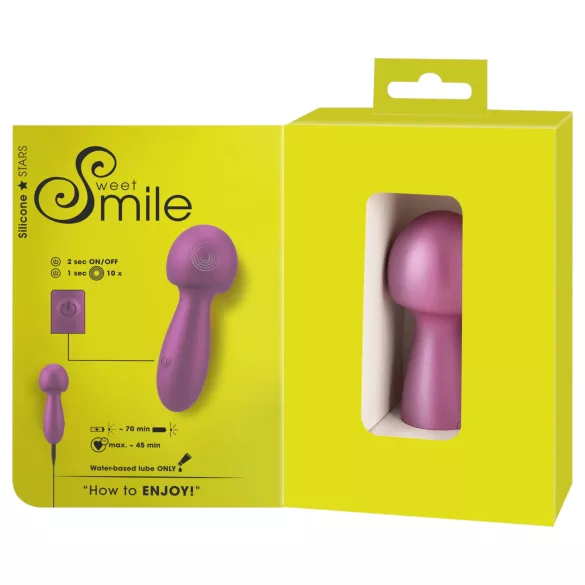 Sweet Smile - Elastyczna Mini Różdżka (różowa)
