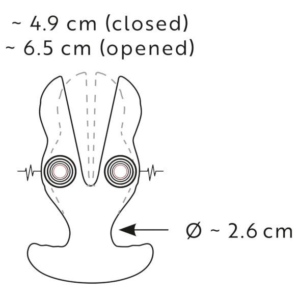 ANOS - wibrator analny podwójny - silikon - czarny
