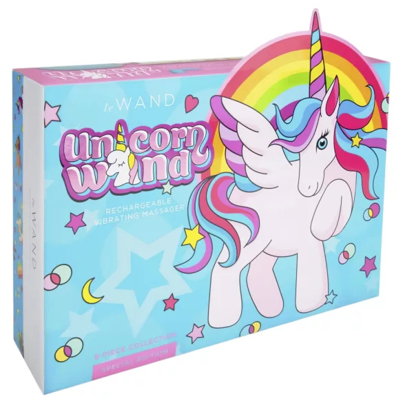 le Wand Unicorn - masażer wibracyjny zestaw - tęczowy