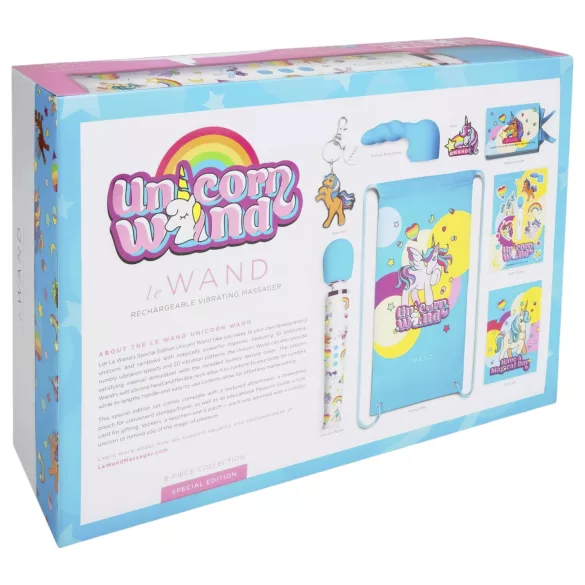 le Wand Unicorn - masażer wibracyjny zestaw - tęczowy