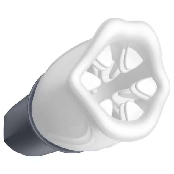 LUX Active First Class - masturbator obrotowy - biało-szary