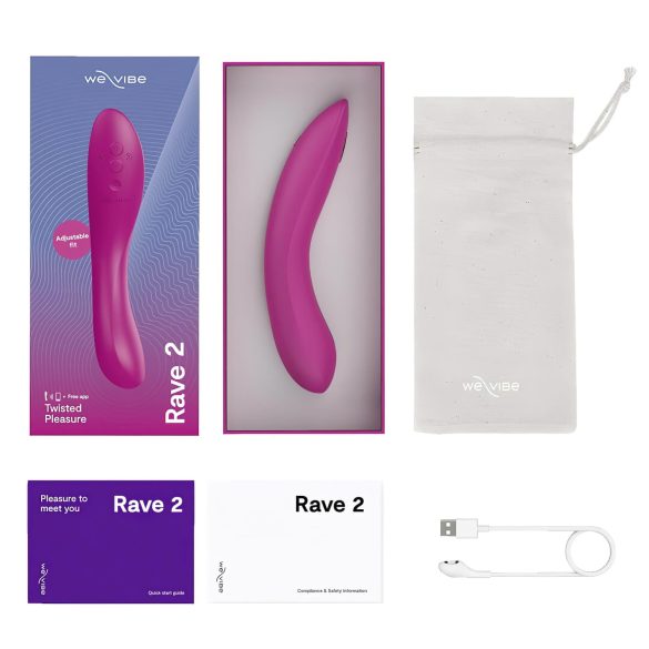 We-Vibe Rave 2 - wibrujący masażer punktu G - ładowalny - różowy